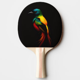 Zwart 4 Luxe pingpong paddle, Rainbow Bird Tafeltennisbatje