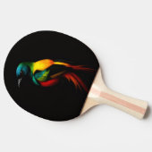 Zwart 4 Luxe pingpong paddle, Rainbow Bird Tafeltennisbatje (Zijkant)