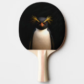 Zwart 4 Luxe pingpong paddle, Rockhopper Penguin Tafeltennisbatje (Achterkant)