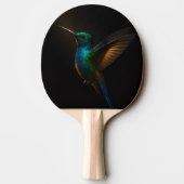 Zwart 4 Luxe pingpong paddle, Vliegende kolibrie Tafeltennisbatje (Achterkant)