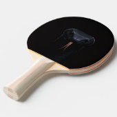 Zwart 4 Luxe pingpong paddle, Zwart Mamba Slang Tafeltennisbatje (Voorkant Gekanteld)