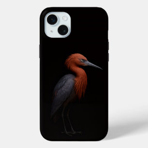 Zwart 4 Luxe, Reddish Egret iPhone 15 Plus Mini Hoesje