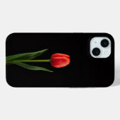 Zwart 4 Luxe, Ruby Red Tulip iPhone 15 Plus Case-Mate iPhone Case (Achterkant (horizontaal))