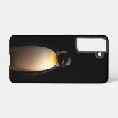 Zwart 4 Luxe Samsung Galaxy S21, Emperor Penguin Hoesje (Achterkant horizontaal)
