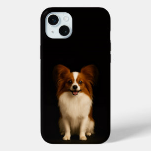 Zwart 4 Luxe, Verfijnd Papillon iPhone 15 Plus Mini Hoesje
