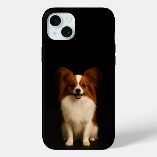 Zwart 4 Luxe, Verfijnd Papillon iPhone 15 Plus Case-Mate iPhone Case (Achterkant)