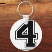 Zwart 4 sleutelhanger (Voorkant)