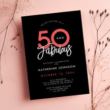 Zwart 50 en Fabulous Elegant 50e Verjaardag