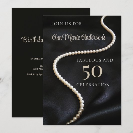 Zwart 50 en Fabulous Kaart (Voorkant / Achterkant)