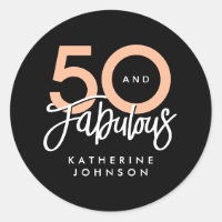 Zwart 50 en Fabulous Moderne 50ste Verjaardag