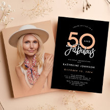 Zwart 50 & Fabulous 50ste verjaardagsfeestje