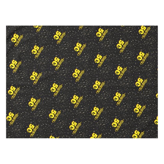 ZWART 50e verjaardag Tafelkleed (Voorkant (Horizontaal))