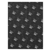 ZWART 50ste met Grijze typografie Tafelkleed (Voorkant)