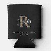 Zwart 50ste verjaardag Party Favor Blikjeskoeler (Achterkant)