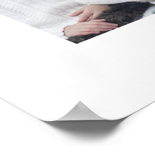 Zwart 5 Monogram fotocollage Instagram Poster (Hoek)