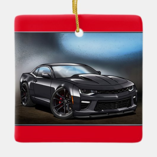 Zwart-6th_Gen Keramisch Ornament (Voorkant)