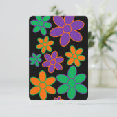 Zwart 70s Stijl Schots Gedicht Verjaardag Kaart (Staand voorkant)