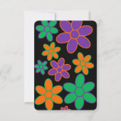 Zwart 70s Stijl Schots Gedicht Verjaardag Kaart (Voorkant)