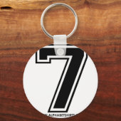 Zwart 7 sleutelhanger (Voorkant)