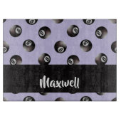 Zwart 8-kogelpatroon snijplank (Voorkant)