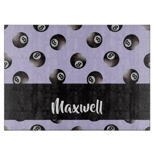 Zwart 8-kogelpatroon snijplank (Voorkant)