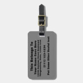 zwart 8 x 11 ontwerp uw eigen product bagagelabel (Voorkant verticaal)