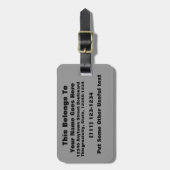 zwart 8 x 11 ontwerp uw eigen product bagagelabel (Voorkant verticaal)