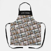 Zwart 9 Diagonaal fotocollage — kan zwart bewerken Schort (Voorkant)