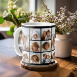 Zwart 9 foto vierkante collage koffiemok<br><div class="desc">U kunt vierkante of selfie foto's voor dit ontwerp gebruiken. Gebruik acht vierkante foto's om een uniek en persoonlijk cadeau te creëer. Of je kunt de hipster puppy houden en een trendy keepslag maken. Als u de afbeeldingen moet aanpassen,  klik op het aanpassingshulpmiddel om veranderingen aan te brengen.</div>
