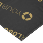 Zwart, aangepast bedrijf, Logo promotiescherm Tafelkleed (Gekanteld)
