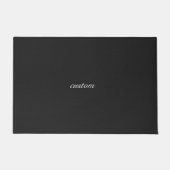 Zwart, aangepast deurmat (Voorkant)