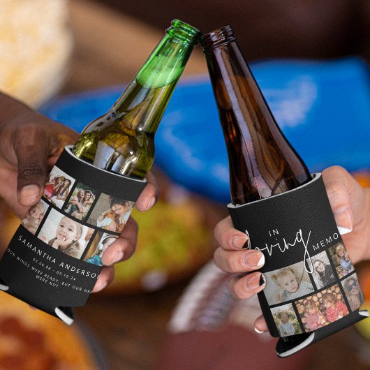 Zwart Aangepast In Loving Memory 12 Fotocollage Blikjeskoeler