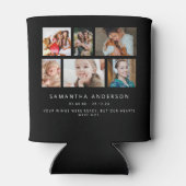 Zwart Aangepast In Loving Memory 12 Fotocollage Blikjeskoeler (Achterkant)