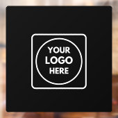 Zwart aangepast logo | Gepersonaliseerde bedrijfsv Raamsticker (Vel 2)