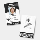 Zwart aangepast personeelsbeveiligings-ID, logo, s Badge (Voor- en achterkant)
