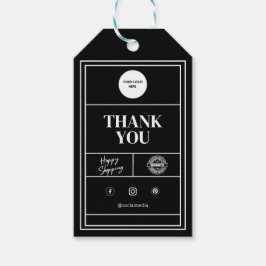Zwart Aangepast Zakelijk Gift Label Cadeaulabel