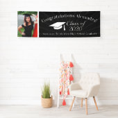 Zwart Aangepaste foto 8' Brede Afstuderen Banner (Insitu)