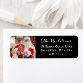 Zwart Aangepaste Foto Vakantie Retouradres Etiket (Insitu)