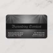Zwart Aangepaste kleur Bartending Services Bartend Visitekaartje (Achterkant)