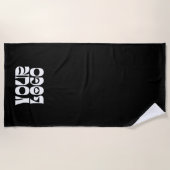 Zwart Aangepaste Logo Promotiebedrijf Strandlaken (Voorkant)