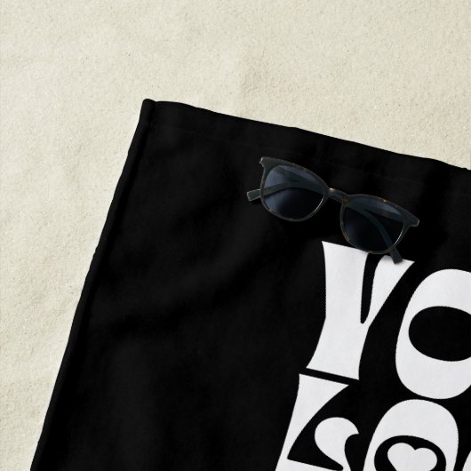 Zwart Aangepaste Logo Promotiebedrijf Strandlaken (In situ)