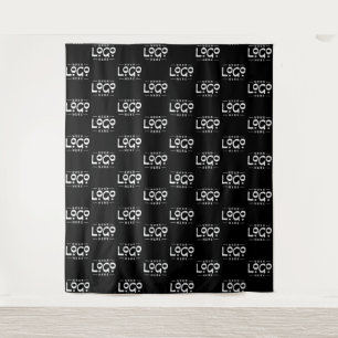Zwart, aangepaste Logo voor zakelijk gebruik Minim Wandkleed