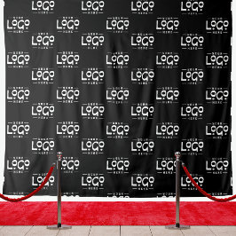 Zwart, aangepaste Logo voor zakelijk gebruik Minim Wandkleed