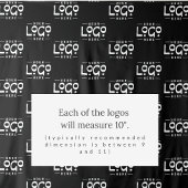 Zwart, aangepaste Logo voor zakelijk gebruik Minim Wandkleed