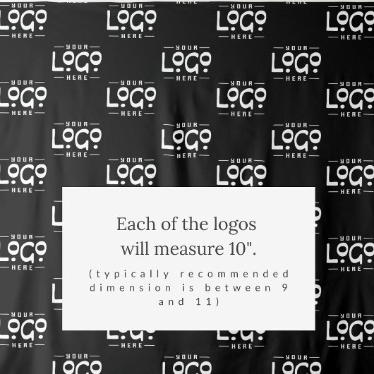 Zwart, aangepaste Logo voor zakelijk gebruik Minim Wandkleed