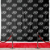 Zwart, aangepaste Logo voor zakelijk gebruik Minim Wandkleed