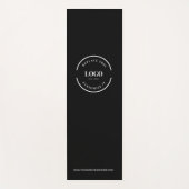 Zwart Aangepaste minimale witte zakelijke Logo Web Yogamat (Voorkant)