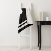 Zwart Aangepaste Naam & Nummer Sportfan Sherpa Deken (In situ)