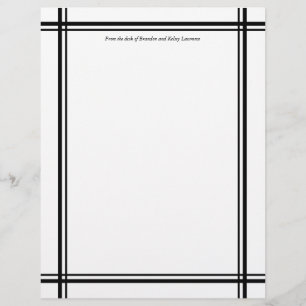 Zwart aangepaste schrijfpapier met tekst onder Han