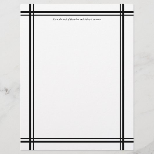 Zwart aangepaste schrijfpapier met tekst onder Han (Voorkant)